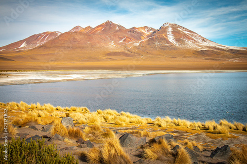 volcanic landscape in bolivia  altiplano