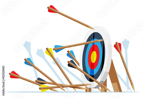 Many arrows missed target mark.