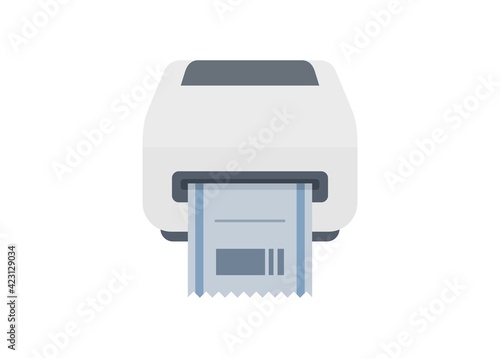 Thermal printer unit. Simple flat illustration.