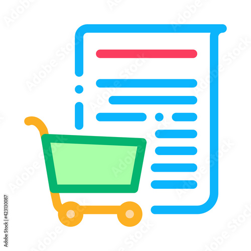 buying services of audit company color icon vector illustration
