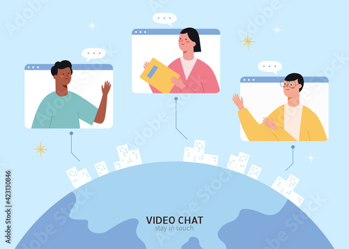 Global communication concept