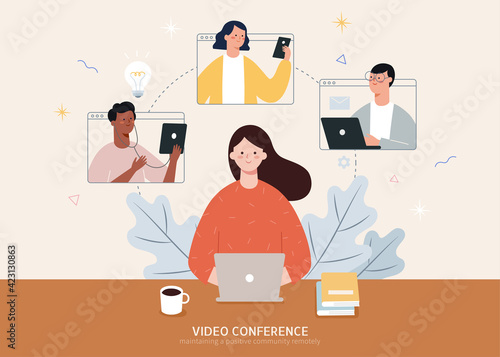Video conferencing with friends