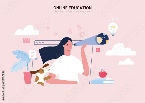 Online education concept