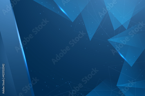 abstract blue background design with geometric shape and futuristic style use for print cover and banner