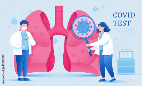 Medical test in laboratory