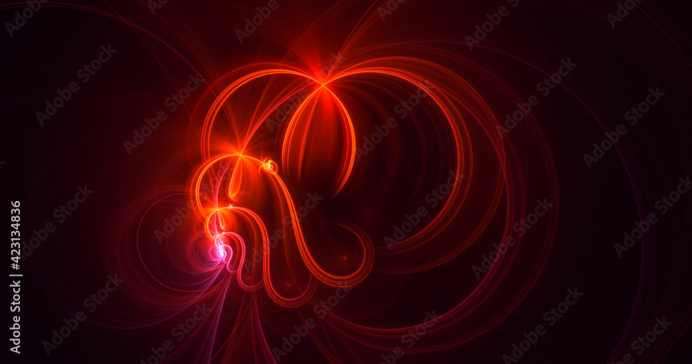 3D rendering abstract fractal light background 3D rendering abstract fractal light background
