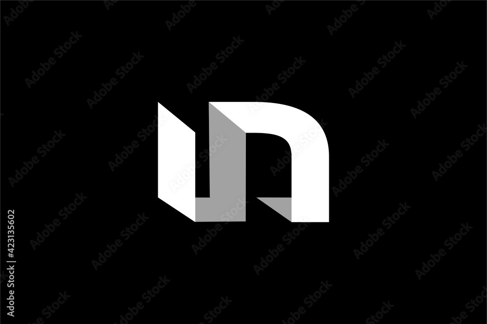 3d letter un style 3d letter un style