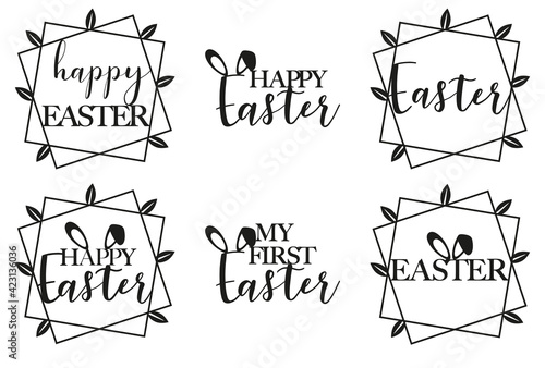 Easter cake toppers, cute vector illustration. Cute vector print.