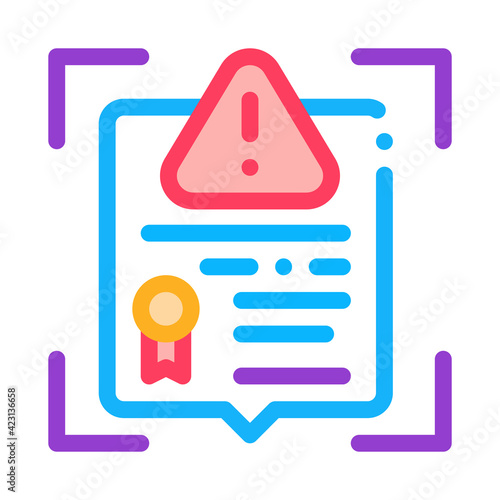 false license color icon vector illustration sign