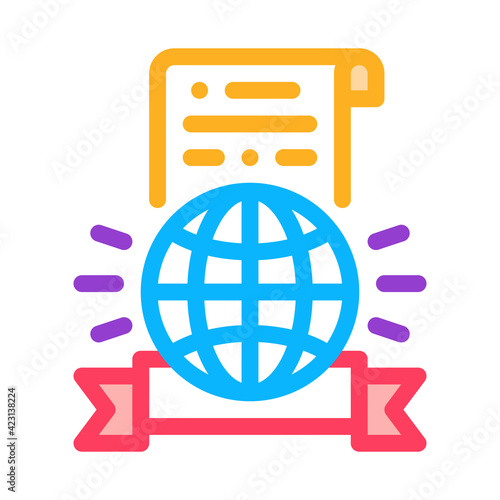 international license color icon vector illustration sign