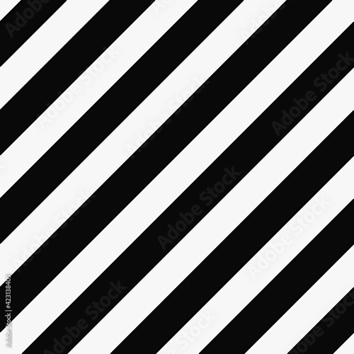 Diagonal Black Lines. Black And White Lines Pattern. Vector.