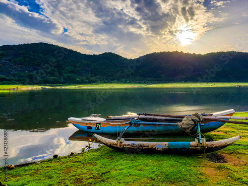 boats on the lake