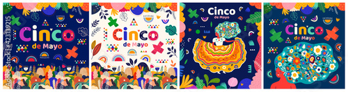 Collection of colourful designs for Mexican holiday Chinco de Mayo