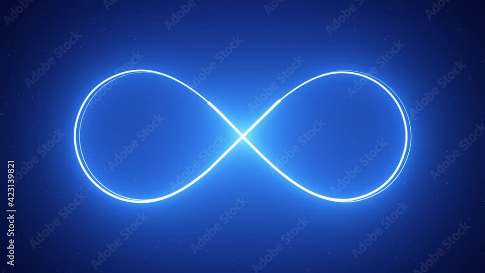 Abstract 3D infinite loop symbol loop neon loop infinite endless symbol ...