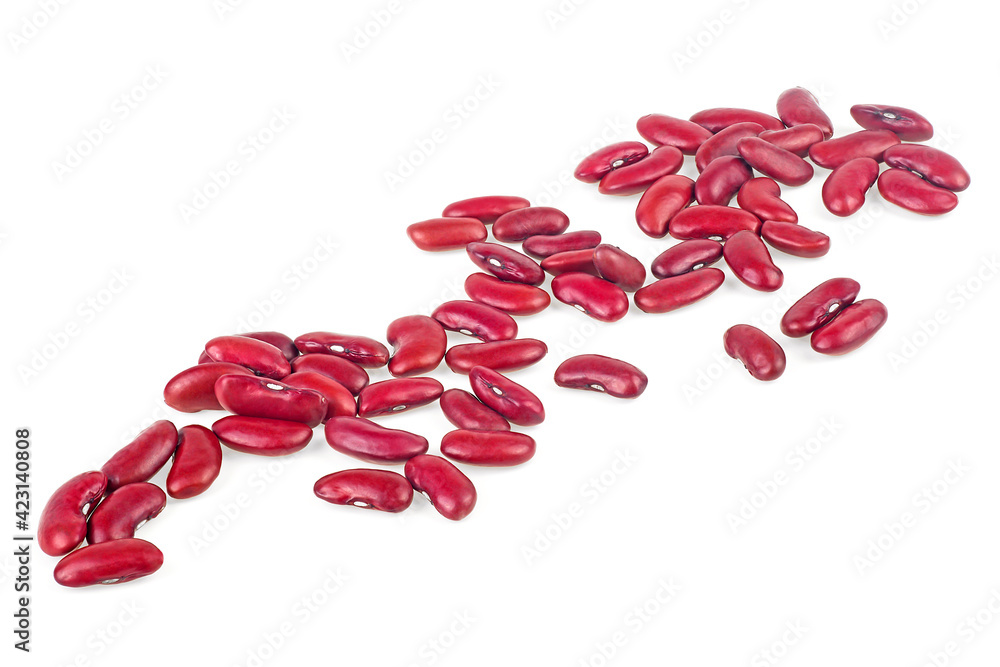 Red kidney beans isolated on a white background Red kidney beans isolated on a white background