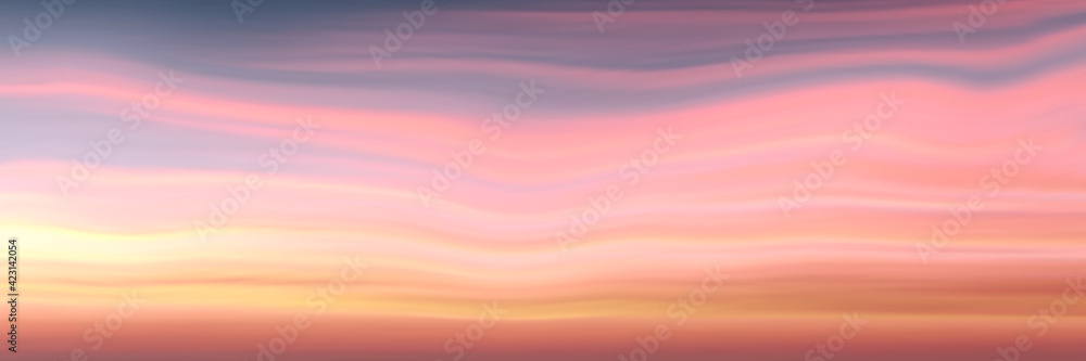 Panoramic view of the sunset sky, vector background, EPS10 Panoramic view of the sunset sky, vector background, EPS10
