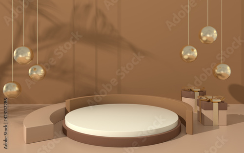 Creative empty stage  product platform  3d rendering.