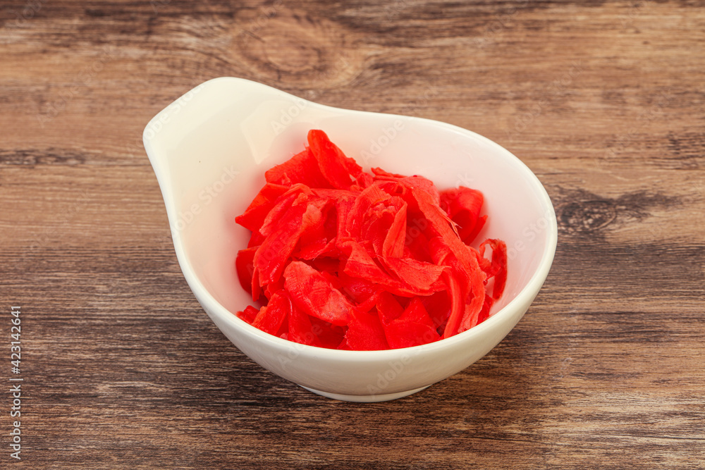 Asian cuisine marinated ginger root Asian cuisine marinated ginger root