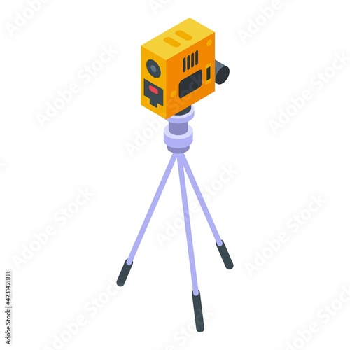 Road tripod icon. Isometric of road tripod vector icon for web design isolated on white background