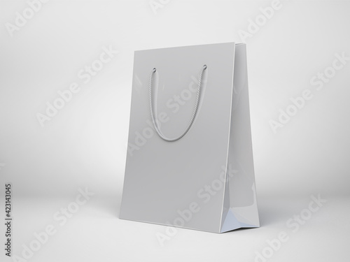 Shopping bag mockup. shopping product package for branding and corporate identity design. Mockup 3D rendering