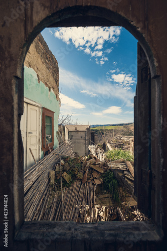 Abandoned village in Italy, Alianello, Basilicata photo