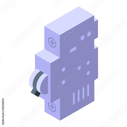 Safe circuit breaker icon. Isometric of safe circuit breaker vector icon for web design isolated on white background