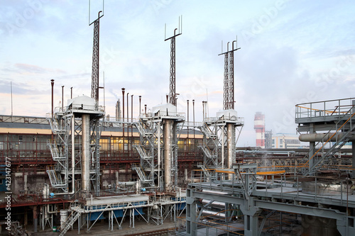 Billede på lærred Methanol synthesis process mixed reforming reactors columns