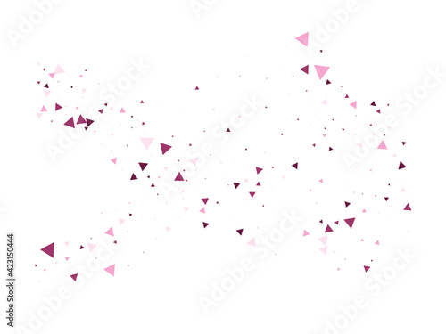 Triangle Explosion Confetti. Textured Data Particles Burst. Exploded