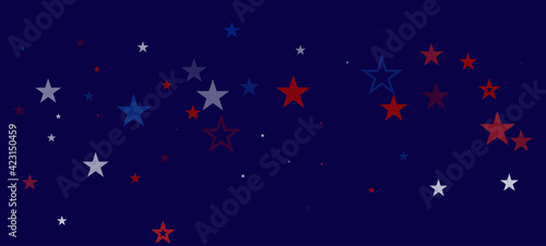 National American Stars Vector Background. USA 11th of November Veteran's Independence President's 4th of July Labor Memorial Day