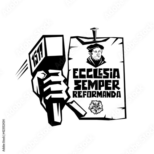 Martin Luther. 95 theses of the reformation of the church. Wittenberg 1517.