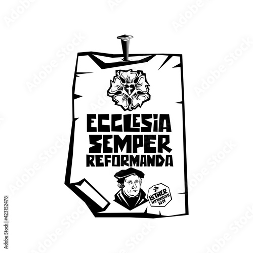 Martin Luther. 95 theses of the reformation of the church. Wittenberg 1517.