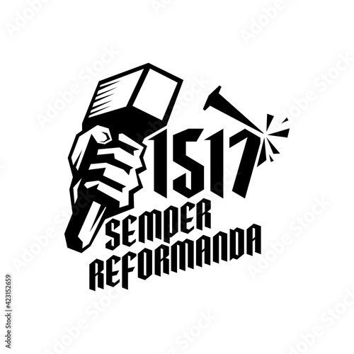 Martin Luther. 95 theses of the reformation of the church. Wittenberg 1517.