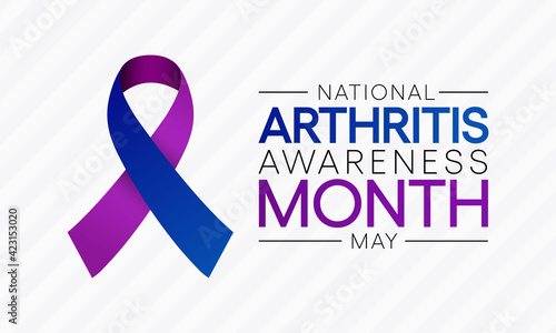 National Arthritis awareness month observed each year in May. it is a common condition that causes pain and inflammation in a joint. Arthritis affects people of all ages, including children. vector.
