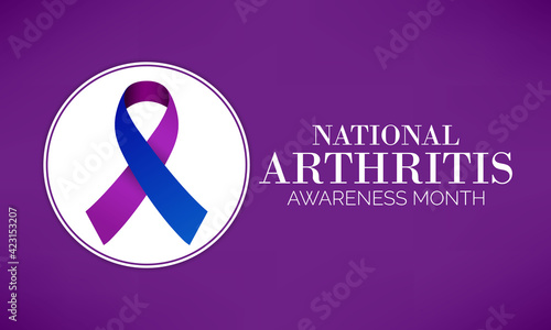 National Arthritis awareness month observed each year in May. it is a common condition that causes pain and inflammation in a joint. Arthritis affects people of all ages, including children. vector.