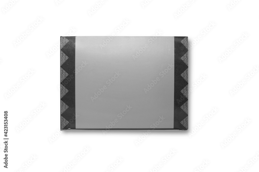 silver box mock-up isolated on white background. Blank packaging boxes silver box mock-up isolated on white background. Blank packaging boxes