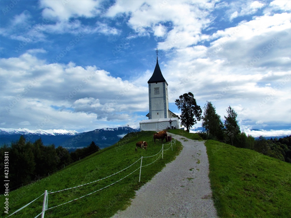Church of Saints Primus and Felician at Jamnik in Gorenjska, Slovenia Church of Saints Primus and Felician at Jamnik in Gorenjska, Slovenia