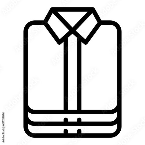Cloth donate icon. Outline cloth donate vector icon for web design isolated on white background