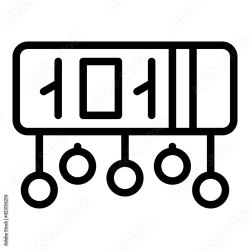 Password cipher icon. Outline password cipher vector icon for web design isolated on white background