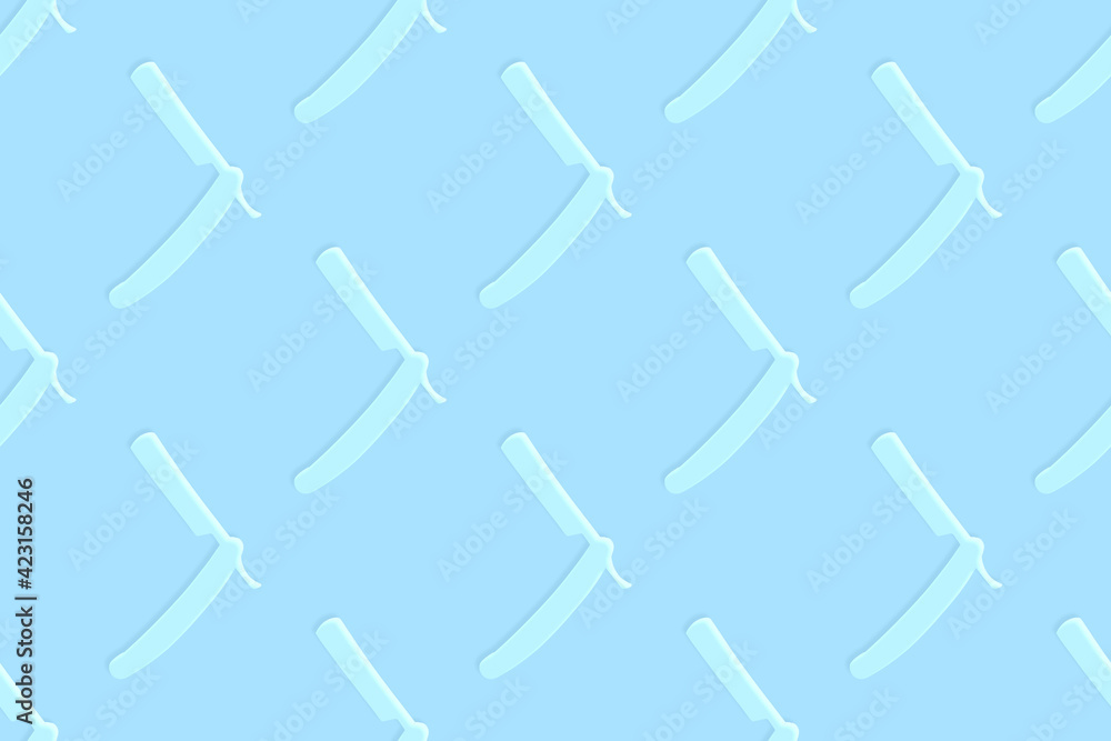 Classic razor seamless pattern. Background with the effect of an embossed pattern on paper. Classic razor seamless pattern. Background with the effect of an embossed pattern on paper.