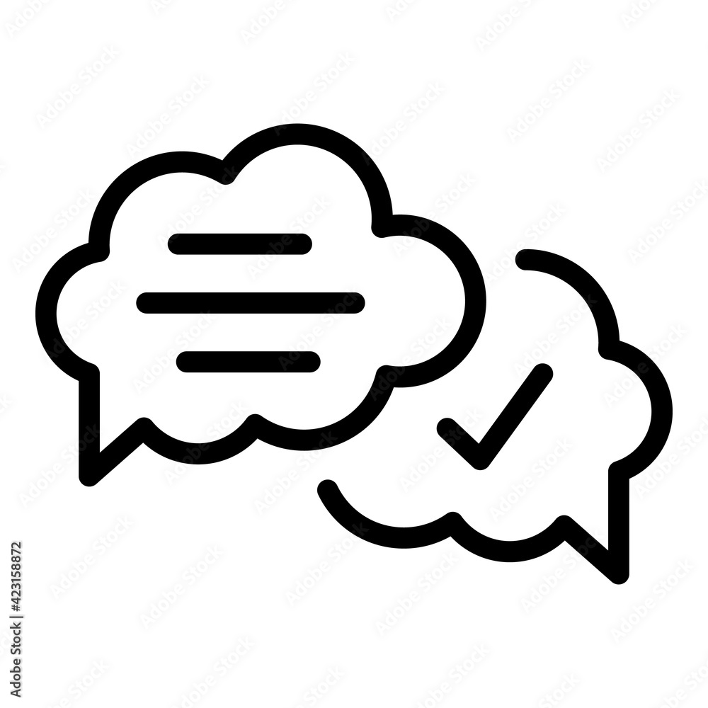 Security chat icon. Outline security chat vector icon for web design isolated on white background Security chat icon. Outline security chat vector icon for web design isolated on white background