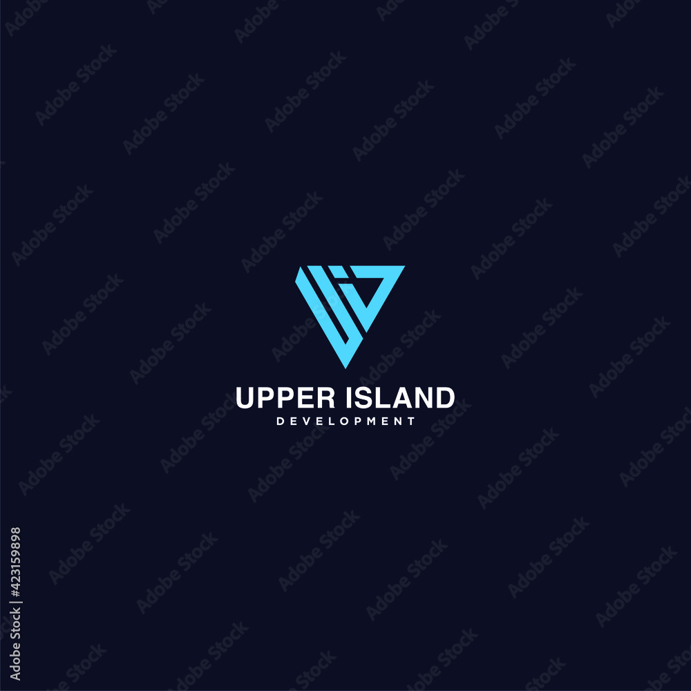 Letter U and I and D design Logo, design logo style Geometric, Modern logo Letter U and I and D design Logo, design logo style Geometric, Modern logo