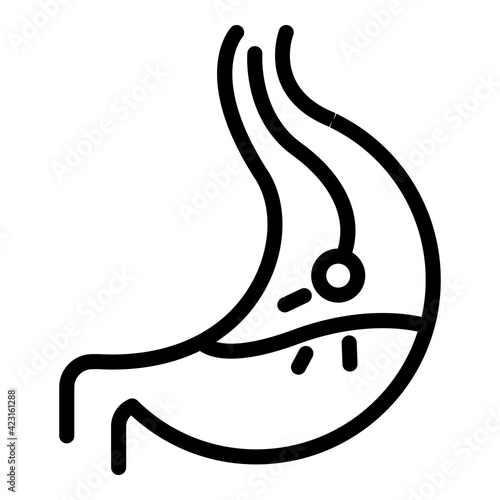 Endoscopy diagnosis icon. Outline endoscopy diagnosis vector icon for web design isolated on white background