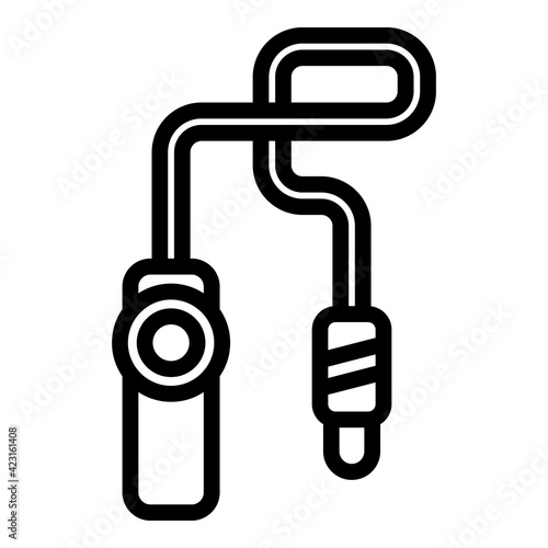 Digestion endoscope icon. Outline digestion endoscope vector icon for web design isolated on white background