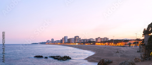 Platja d'Aro beach, a well known tourist destination (Costa Brava, Catalonia, Spain) photo