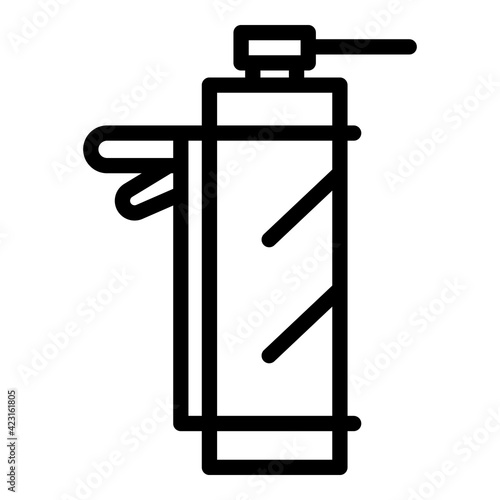 Caulk pistol icon. Outline caulk pistol vector icon for web design isolated on white background