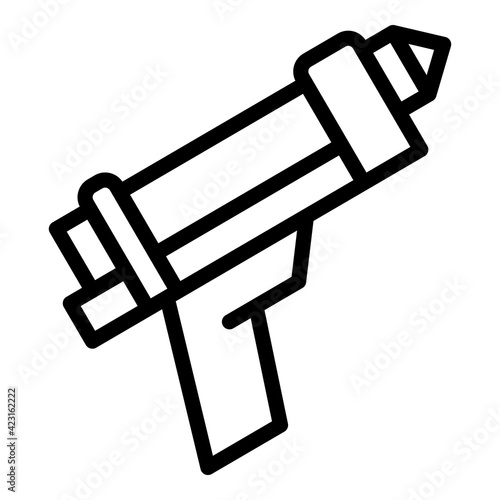 Sealant roof gun icon. Outline sealant roof gun vector icon for web design isolated on white background