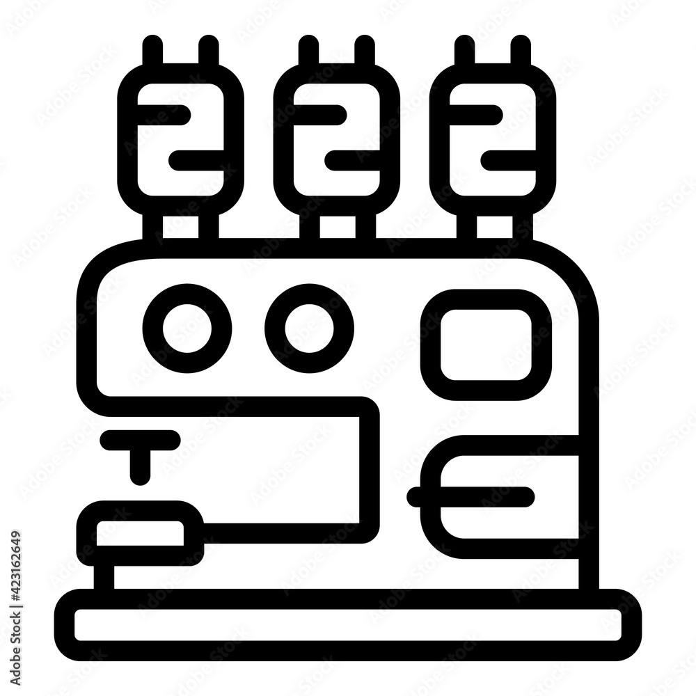 Sewing machine icon. Outline sewing machine vector icon for web design isolated on white background Sewing machine icon. Outline sewing machine vector icon for web design isolated on white background