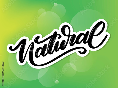 100 Natural Vector Lettering Stamp Illustration slogan calligraphy