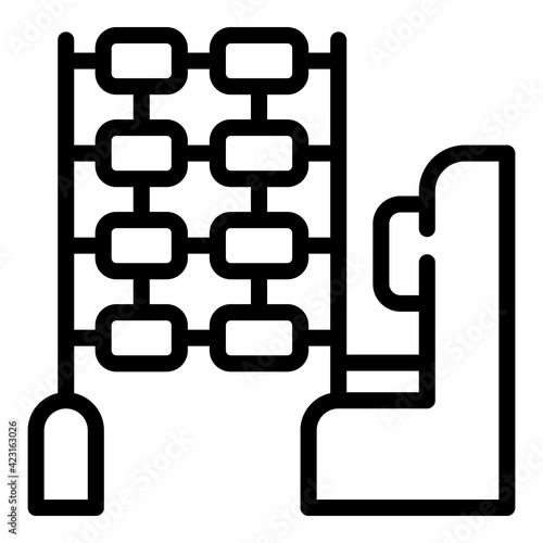 Textile mill icon. Outline textile mill vector icon for web design isolated on white background
