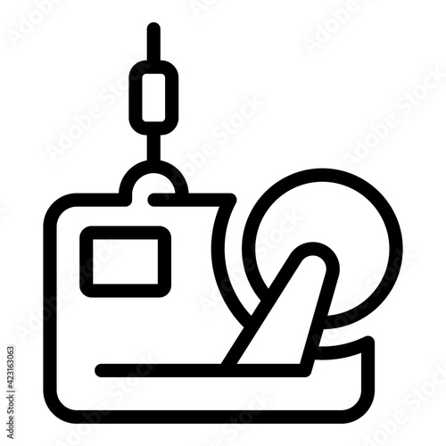 Textile mill equipment icon. Outline textile mill equipment vector icon for web design isolated on white background
